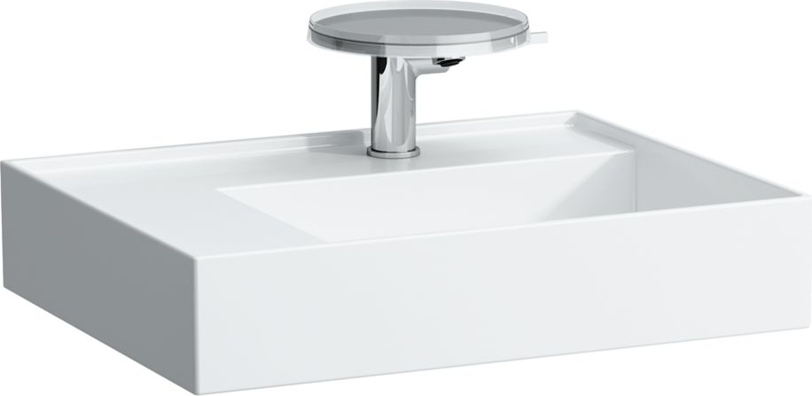 H8103354001581 Раковина с полочкой слева, со специальным скрытым сливом LAUFEN PRO