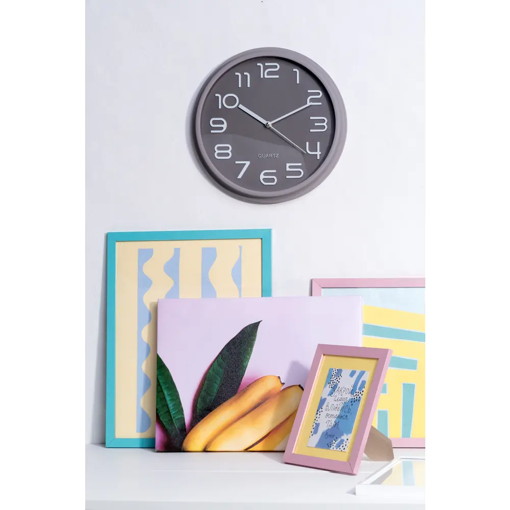 Часы настенные «Лофт» D30.5 см платик  цвет серый Santreyd STLM-2116161 - Вид №5