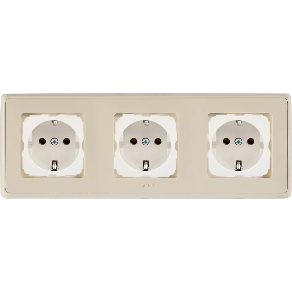 Рамка для розеток и выключателей Legrand Cariva 3 поста, цвет слоновая кость STLM-2175564 - Вид №2
