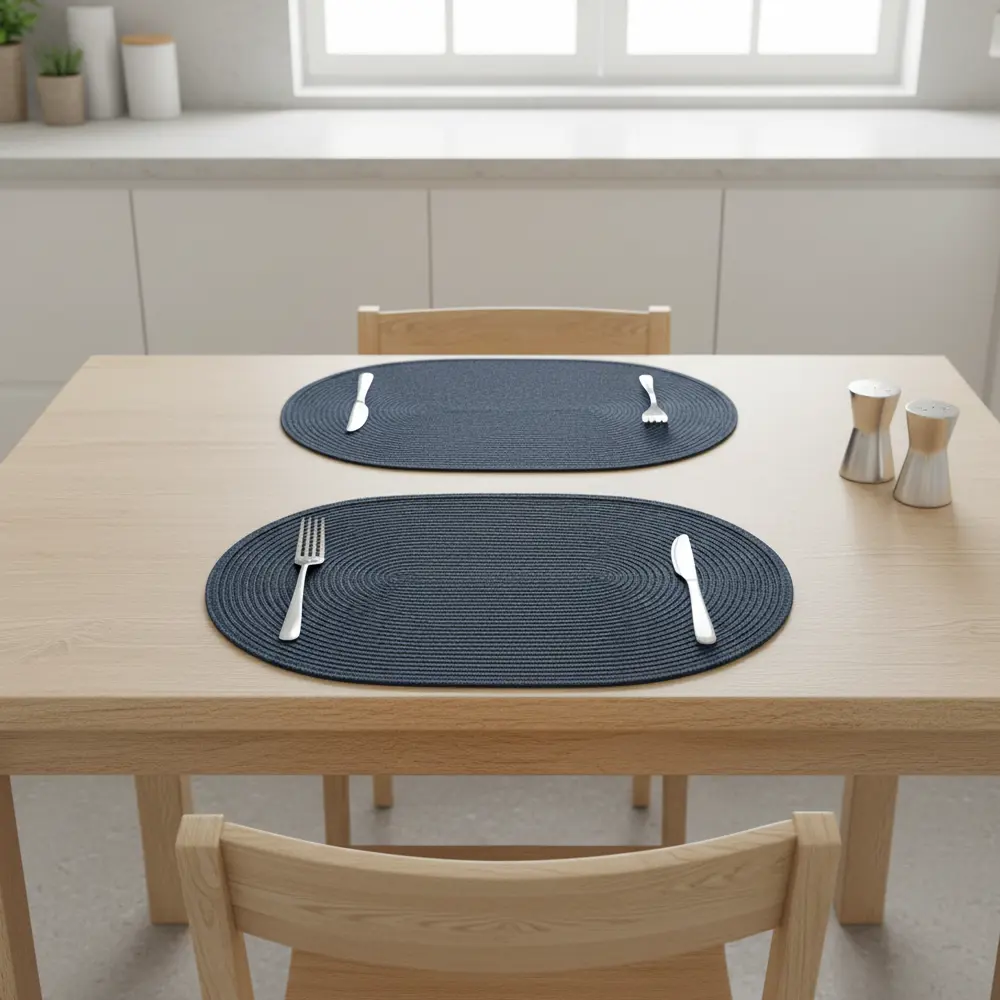 Салфетка под столовые приборы Vidage 45x30 см овальная полипропилен цвет синий STLM-2084182