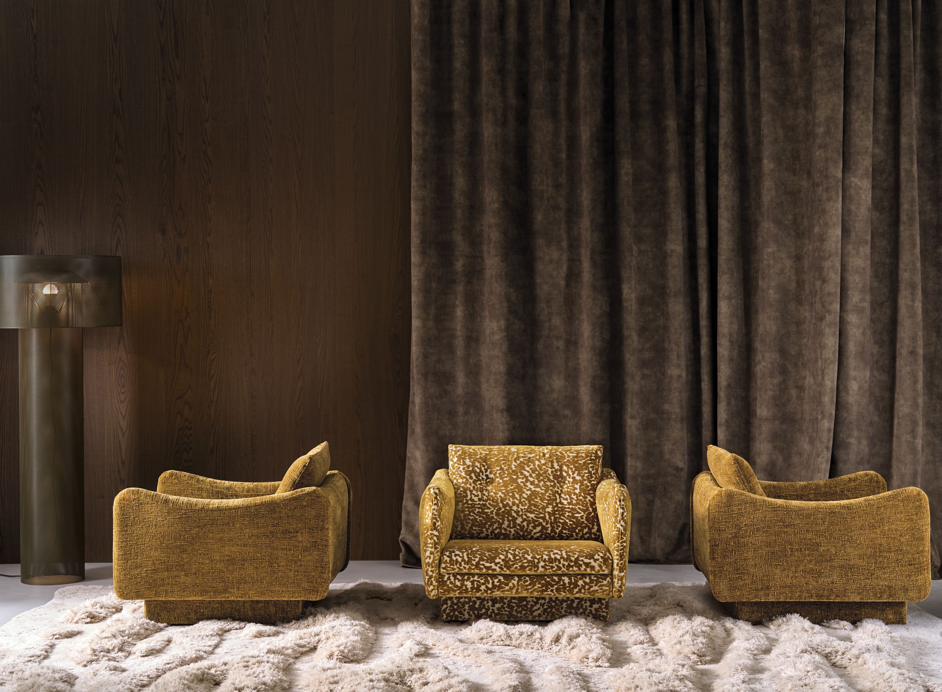 Бархатная однотонная ткань для штор Casamance Ocema ARCH-00006568 - Вид №1