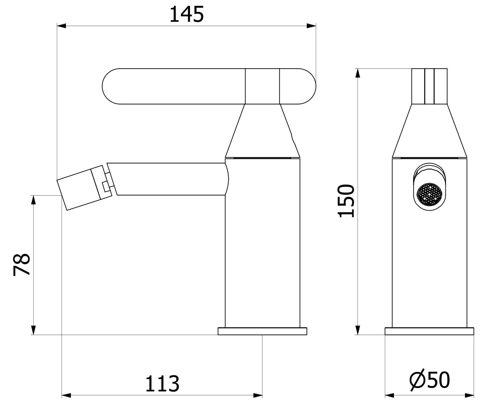 Смеситель для биде с поворотным горлышком IB Soho ARCH-00047667 - Вид №6