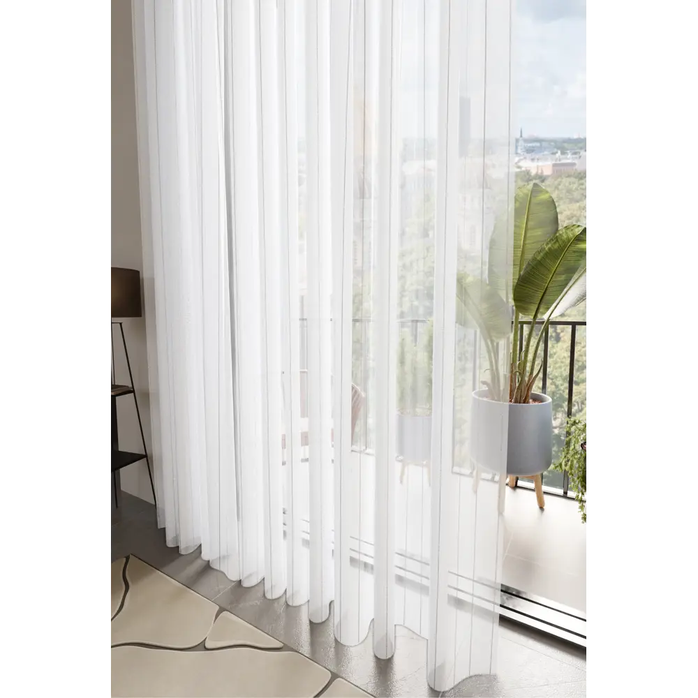 MIAMOZA Тюль Ванесса с полосками 300x280 см бежевый 89398908 STLM-1569972 - Вид №2