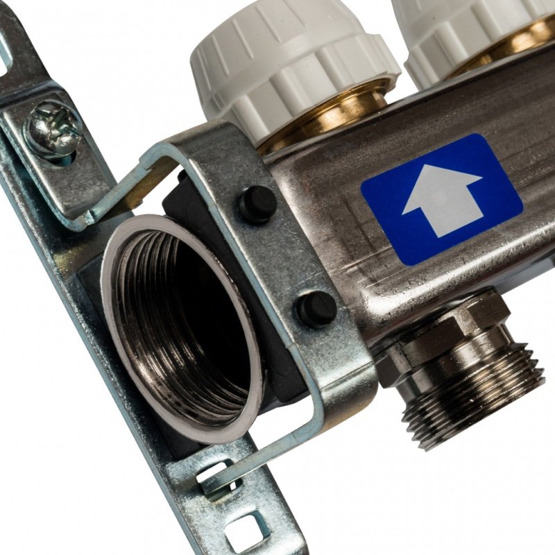 Коллектор из нержавеющей стали на 9 вых. с расходомерами STOUT SMS0917000009 - Вид №2