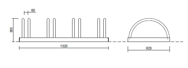 Стальная стойка для велосипедов Studio Città ORIONE ARCH-00029278 - Вид №2