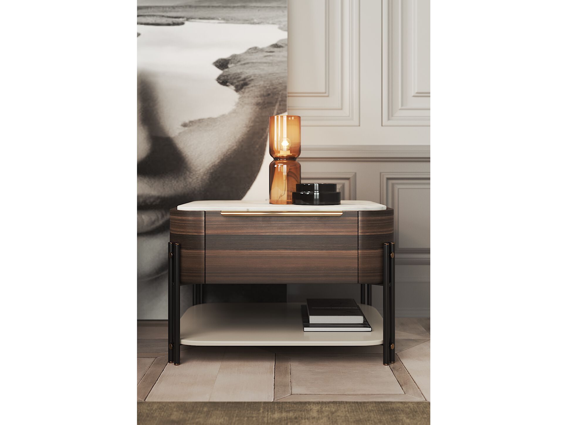 Деревянная тумбочка с ящиками PRADDY Natur ARCH-00118484 - Вид №2