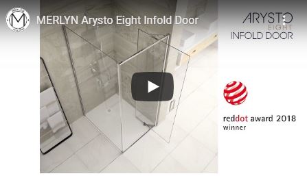 Дверь душевая для установки с боковой панелью AR8NN1406H L or R Merlyn Arysto Хромированный  - Вид №3