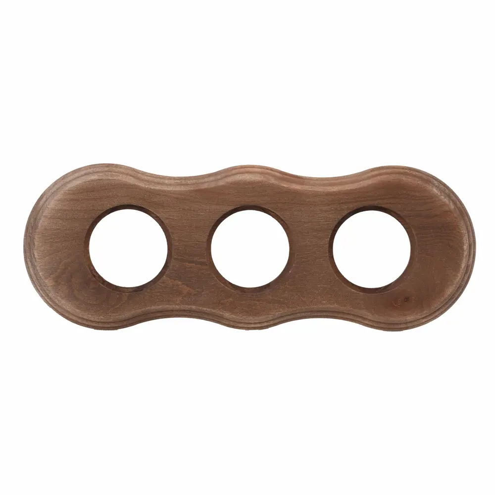 Рамка для розеток и выключателей Electraline BF8 3 поста цвет коричневый BF-17 STLM-2095378