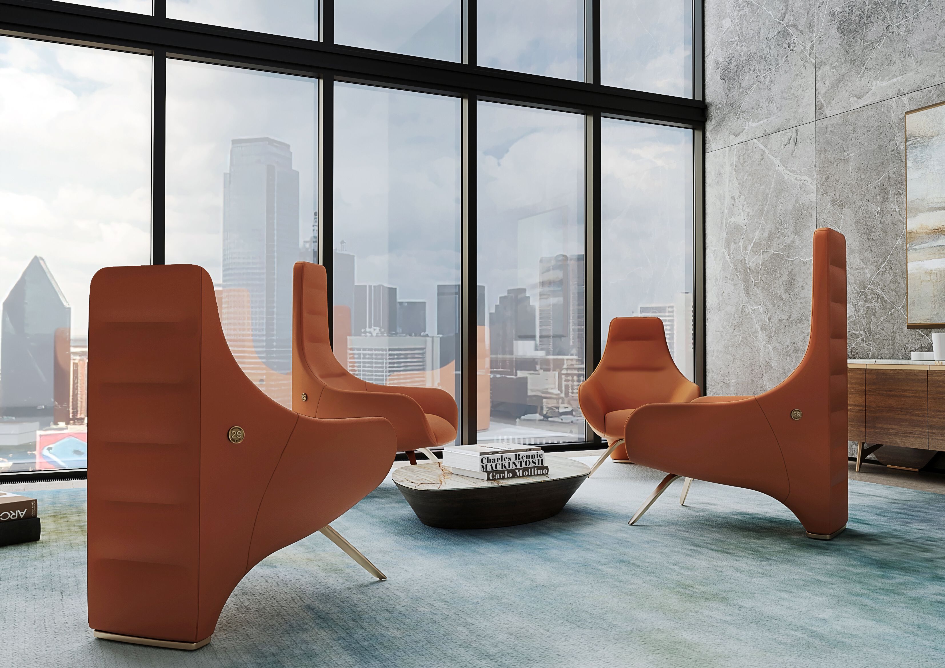 Кожаное кресло с высокой спинкой 29 MILANO Sky High ARCH-00058060 - Вид №8