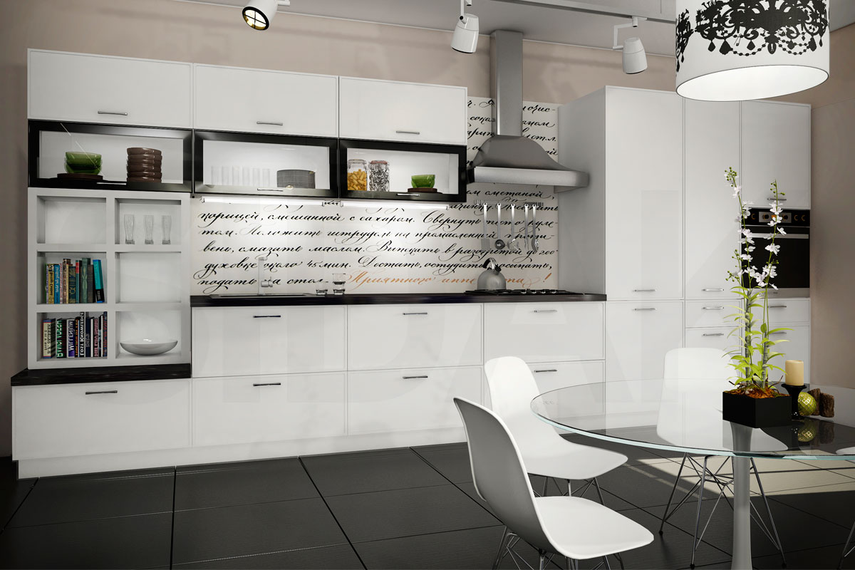 Фасады для кухни Модерн Фрезеровка «Алабама» Арья №528 SIDAK SIST830-14 - Вид №1