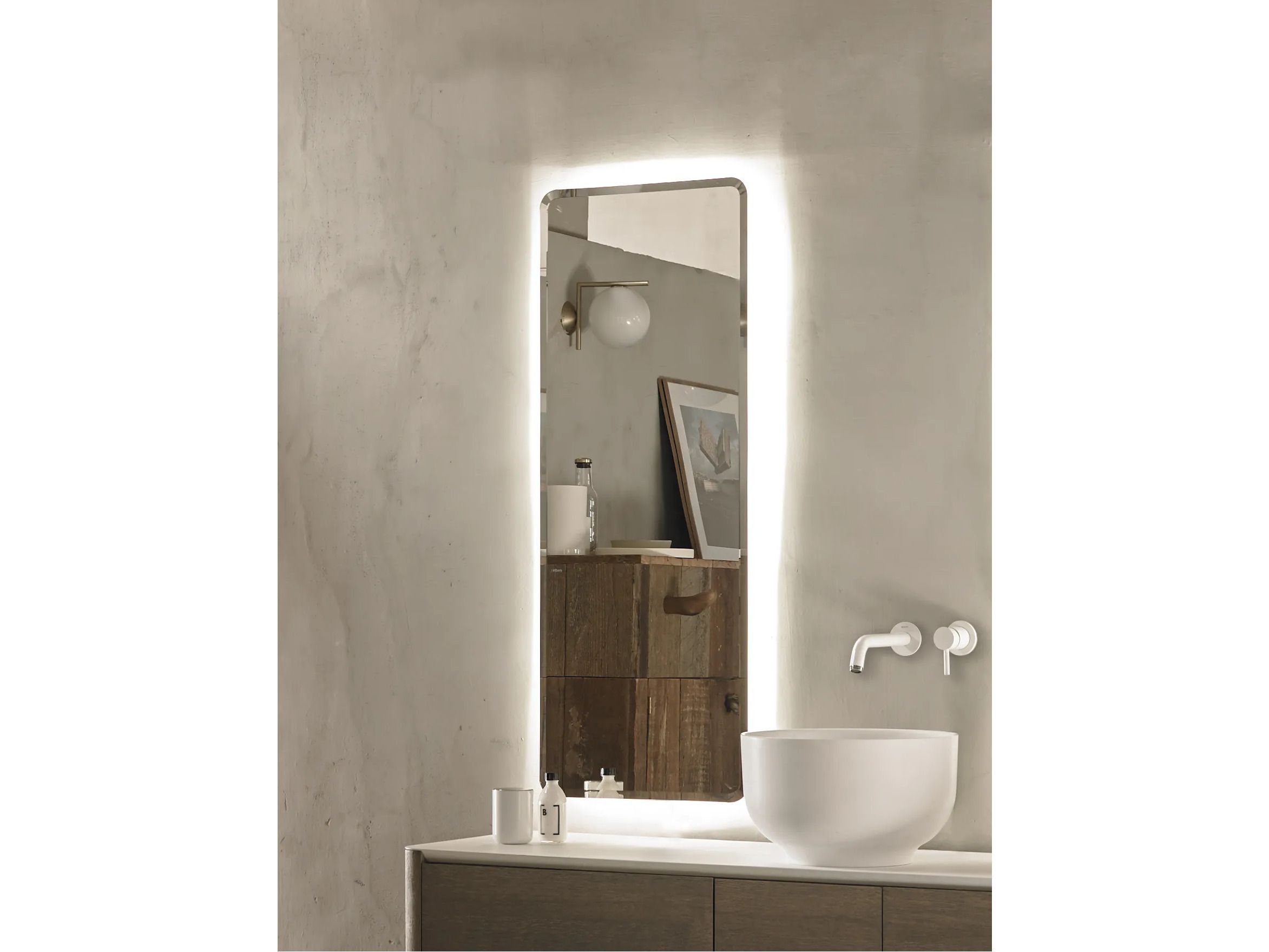 Прямоугольное зеркало со встроенным освещением для ванной комнаты Inbani ORIGIN ARCH-00051810 - Вид №6