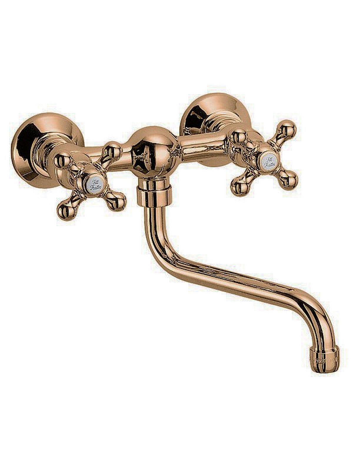 Настенный смеситель для кухни с 2 отверстиями и поворотным изливом Rubinetterie Frattini Dedra ARCH-00121679 - Вид №5