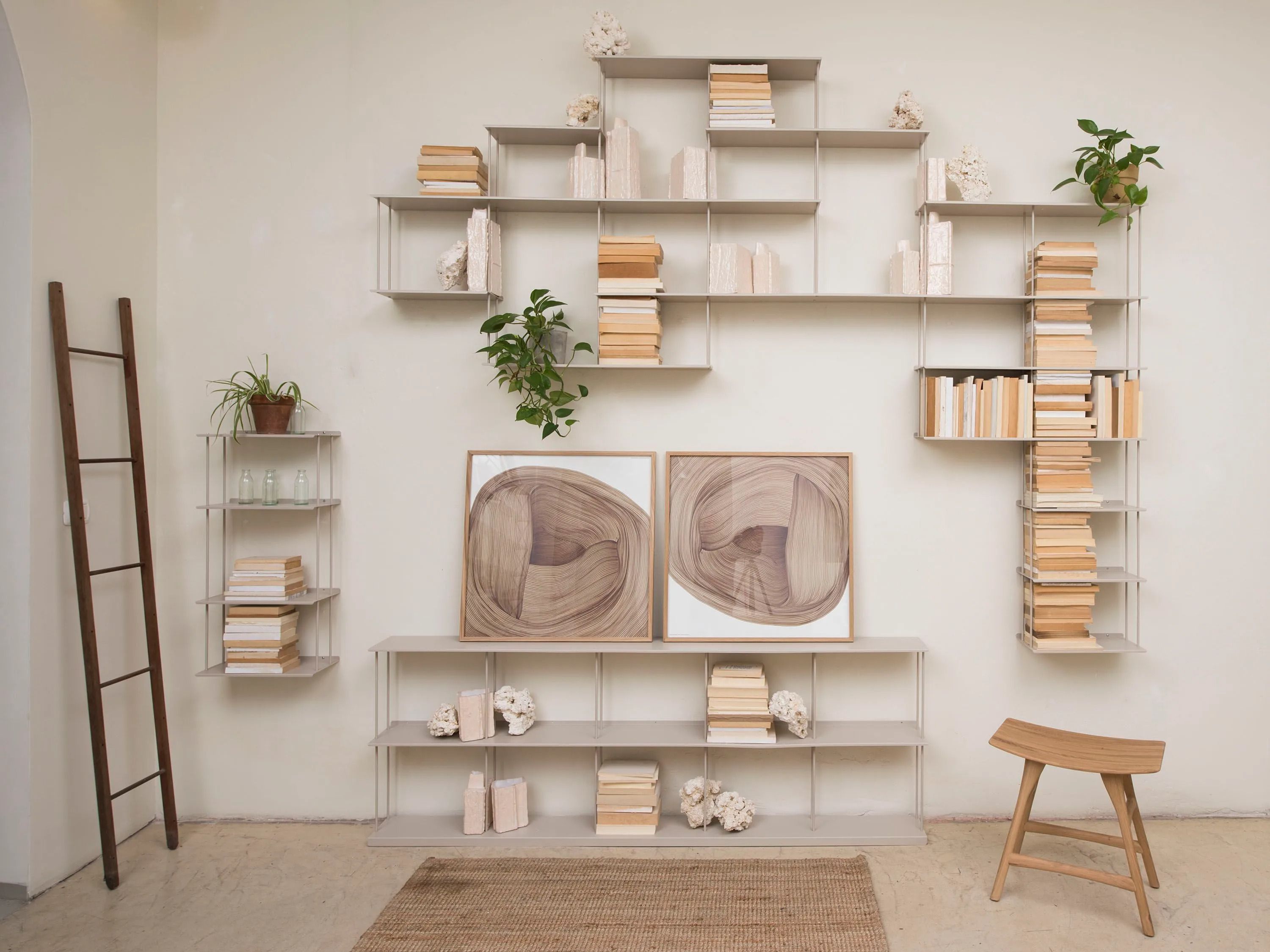 Алюминиевый секционный настенный книжный шкаф KRIPTONITE Krossing Midi ARCH-00127676 - Вид №1