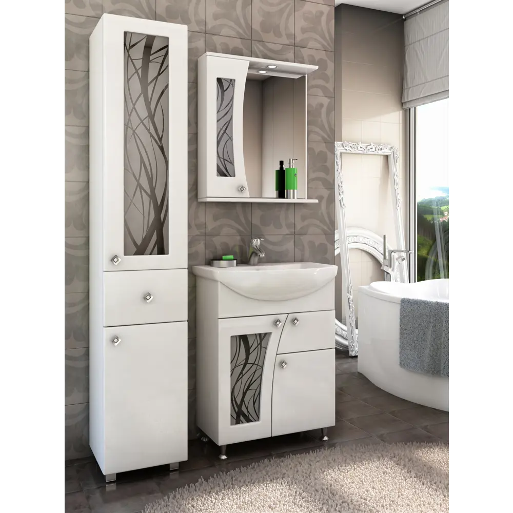 Шкаф подвесной Paola 75 см цвет белый VIGO STLM-2081240 - Вид №1