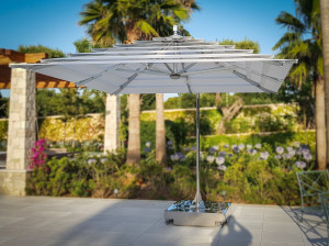 Поворотный зонтик из нержавеющей стали с боковым полюсом