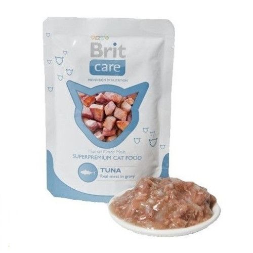 ПР0021331 Корм для кошек Care Тунец конс. пауч 80г Brit 