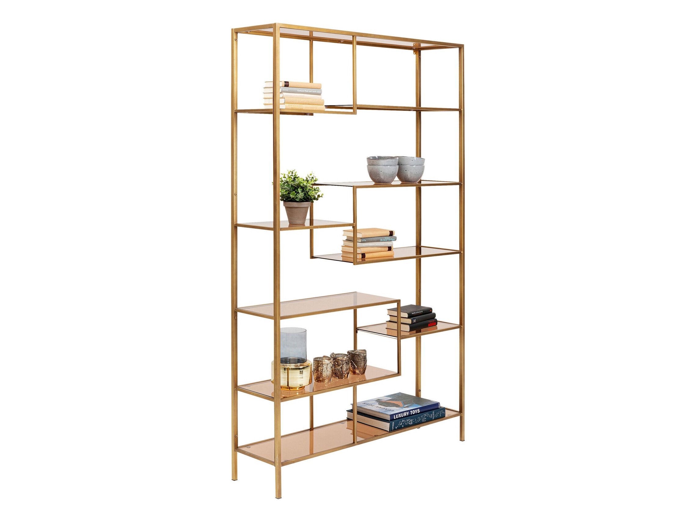 Книжный шкаф из стали и стекла KARE Design LOFT GOLD ARCH-00133220
