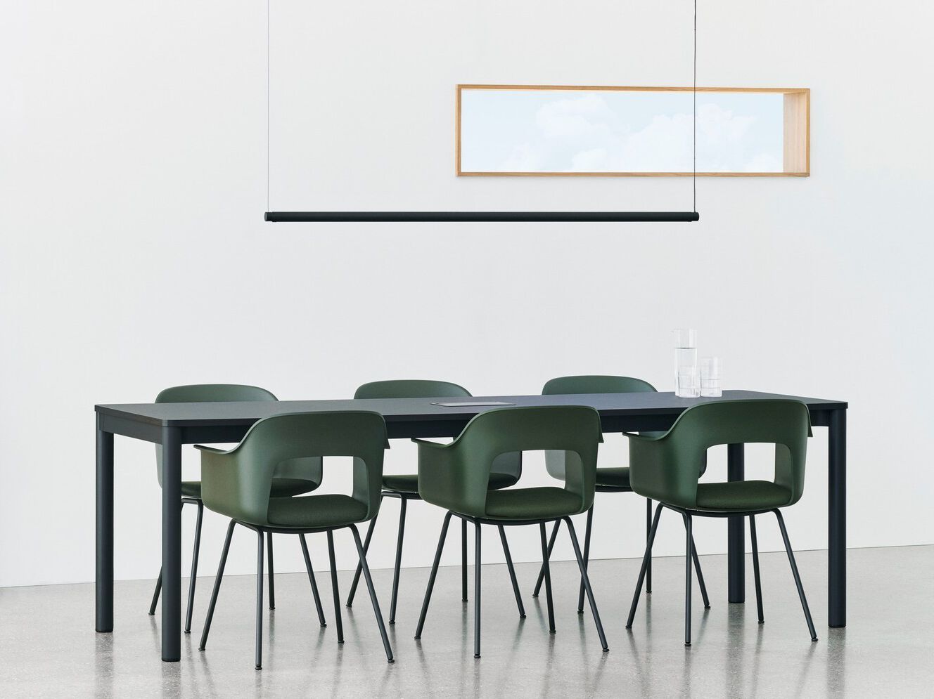 Полипропиленовый стул с подлокотниками с открытой спинкой Hay макет ARCH-00062765 - Вид №33