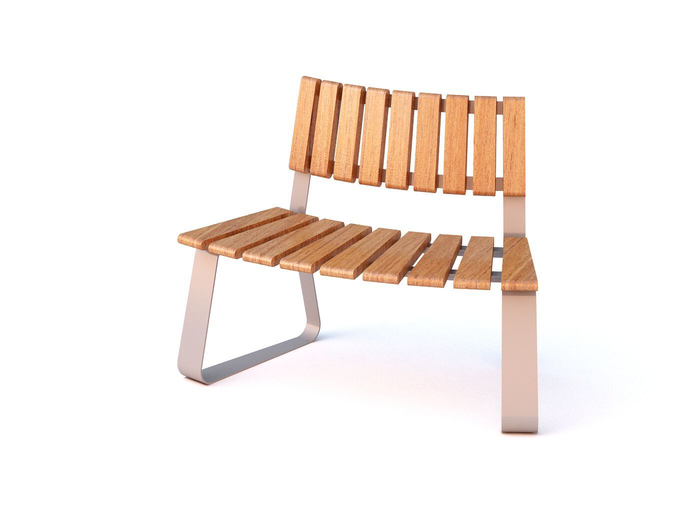 Модульная изогнутая скамья из стали и дерева Viscio Urban Design ITALA ARCH-00112780 - Вид №3