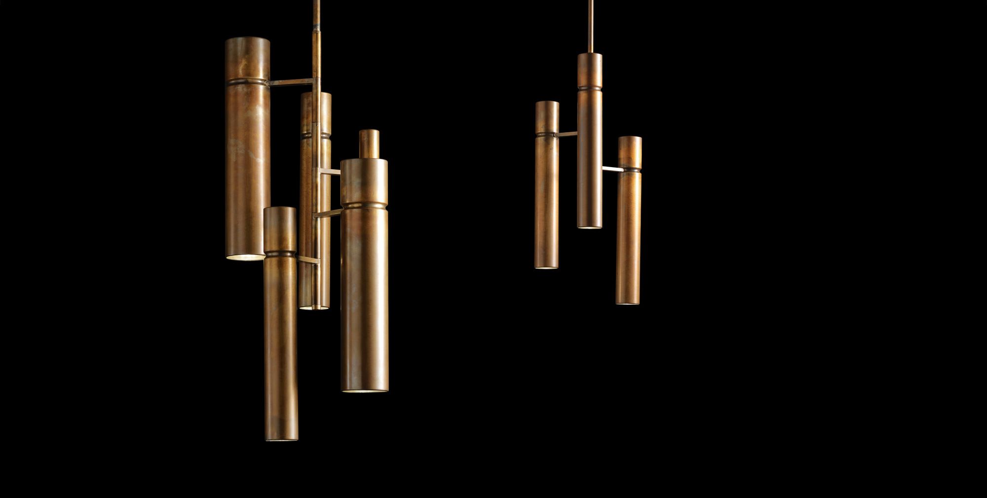 Латунный светодиодный подвесной светильник Henge Tubular ARCH-00046734 - Вид №1