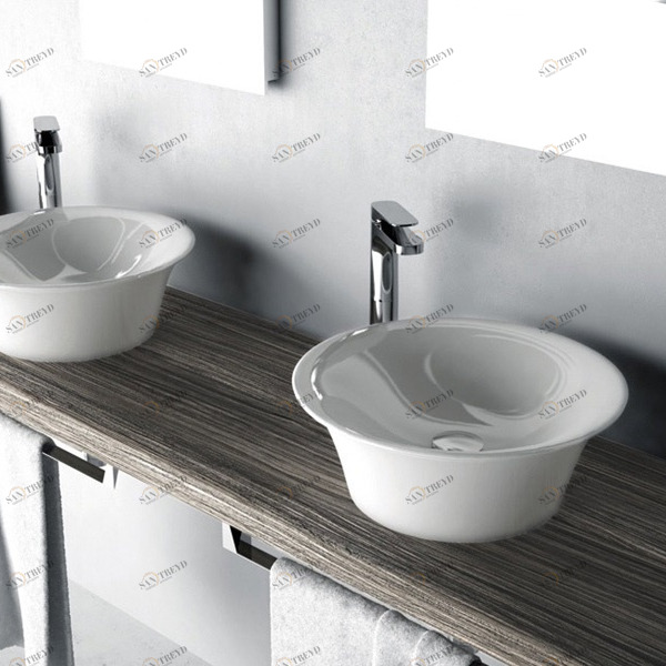 W2 Накладная раковина на столешницу  овальная Ceramica Hidra 