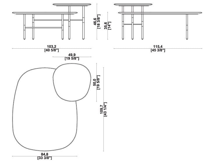 Овальный журнальный столик с Витритовой столешницей Sicis JUPITER ARCH-00072124 - Вид №3