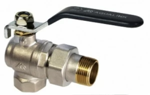 Кран шаровый амер. 3/4 L U г/ш угл. со сгоном руч. AQL 1174  AQL 1174