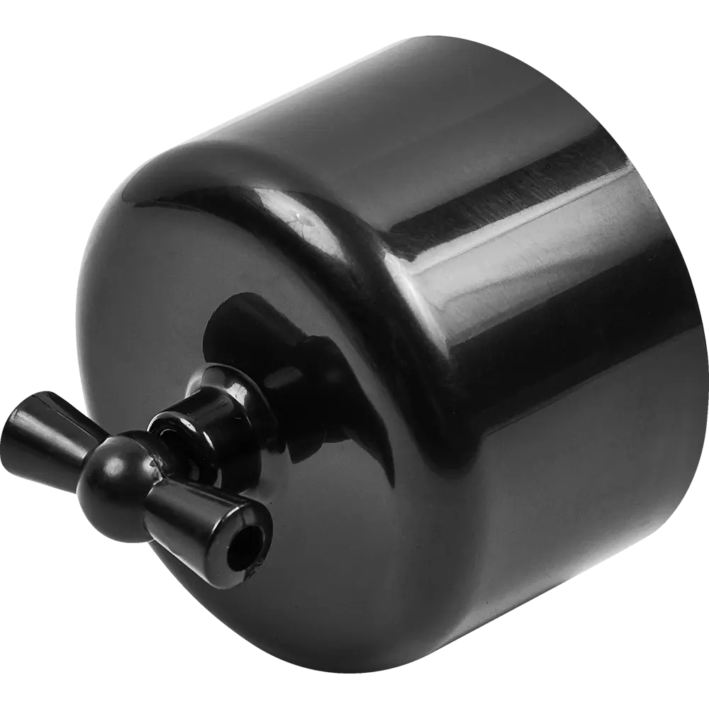 Выключатель накладной Electraline 1 клавиша цвет черный Ретро STLM-2074904