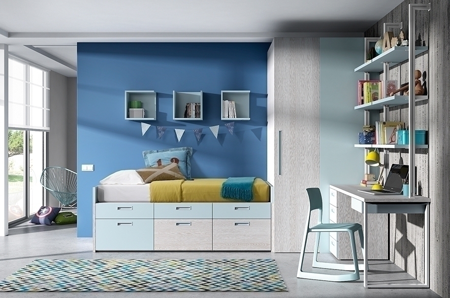 102909 Детская комната с компактной кроватью Ambiente 09 Arasanz Oslo Santreyd