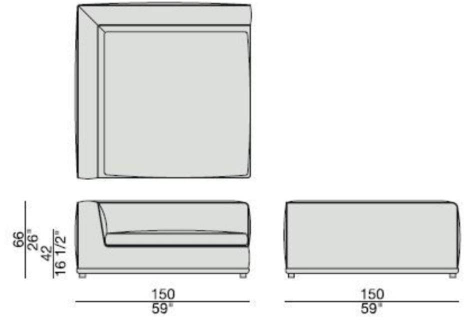 Porada Модульный угловой диван из ткани Iron sun-id-1447105 - Вид №4
