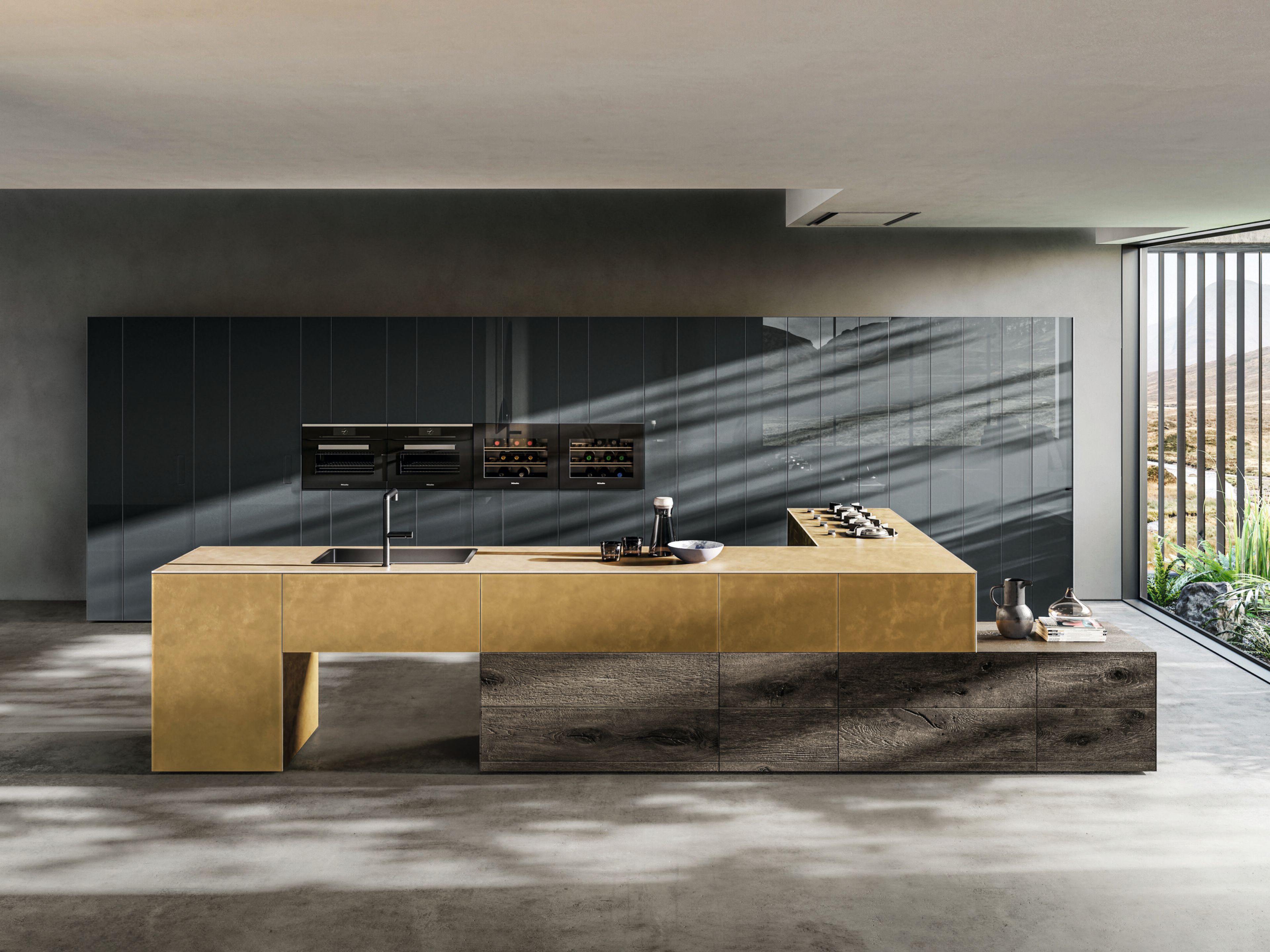 Встроенная кухня с островом Lago 36e8 ARCH-00024434