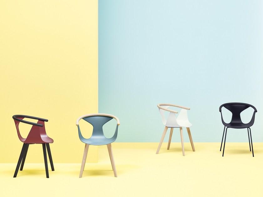 Pedrali Стул из полипропилена штабелируемый с подлокотниками Fox 3725 - Вид №8