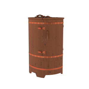 1644 Фитобочка прямая "Стандарт" вишня, покрытие тиковым маслом, фурнитура 007 Alyarus