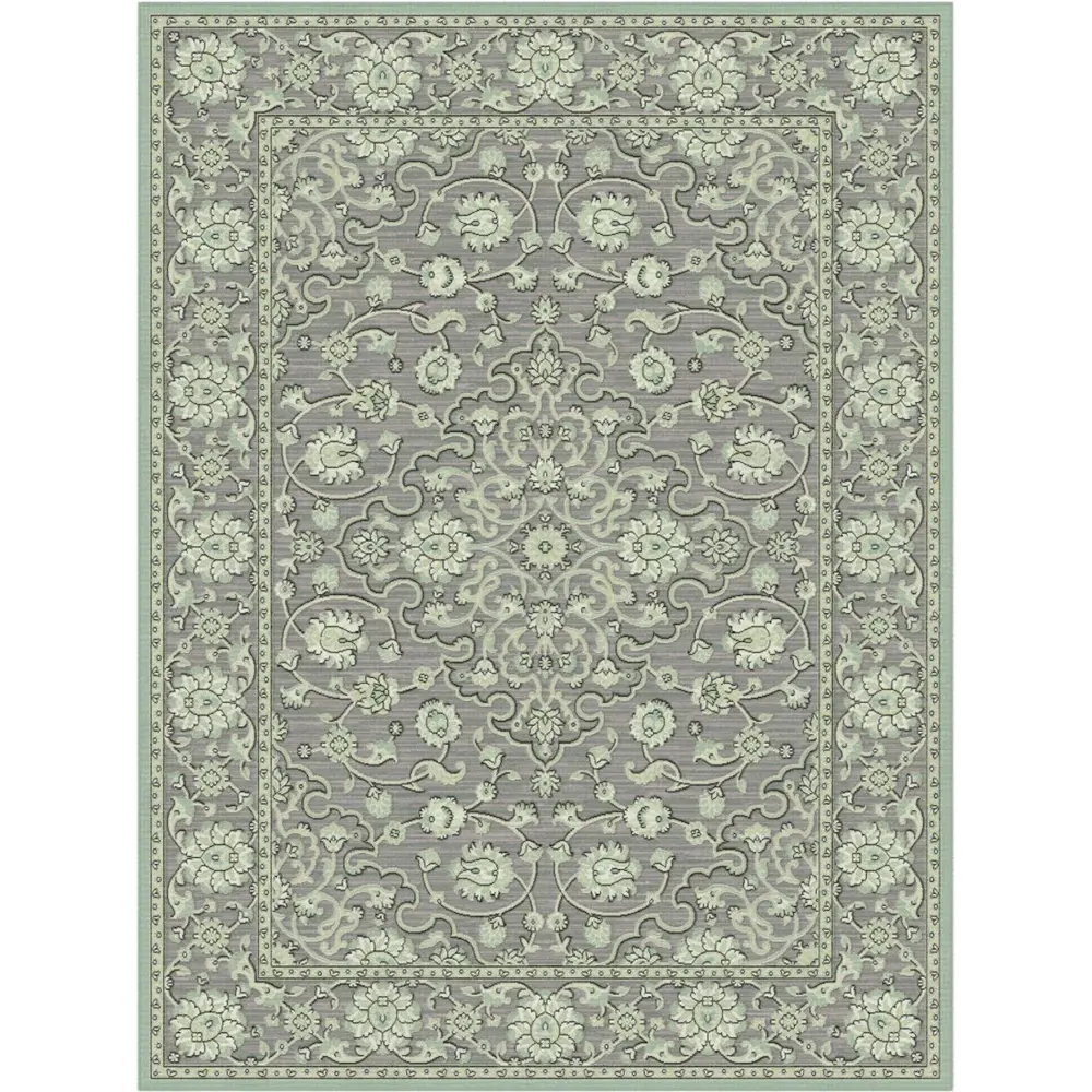 Ковер вискоза 1504/102440 100x140 см цвет серый 85304792 STLM-2147320 Santreyd 