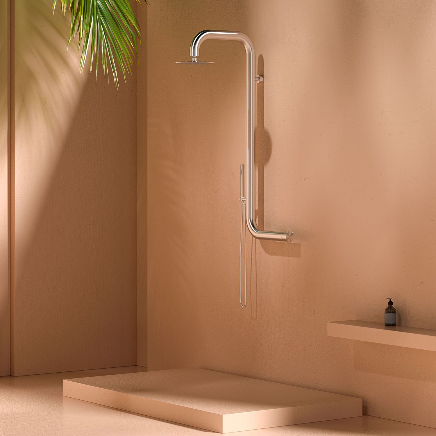 Настенный душ из нержавеющей стали с ручным душем SINED CABRAS ARCH-00025600 - Вид №6