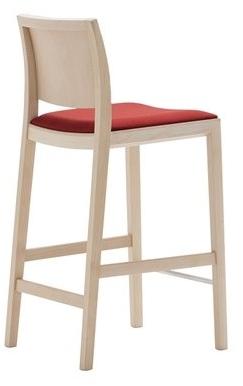 Andreu World Высокий деревянный табурет со встроенной подушкой Duos Bq2759 - Вид №1