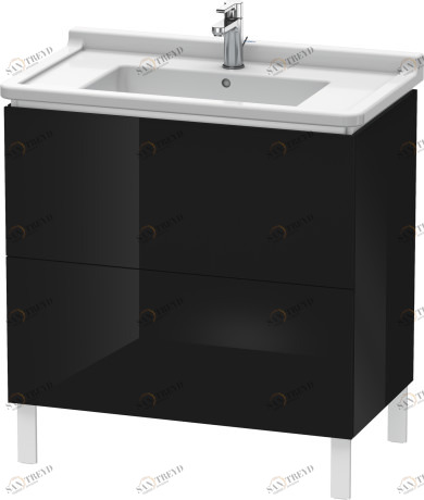 LC660904040 Тумбочка напольная L-Cube #LC6609 820 x 469 мм Черный глянцевый лак Duravit