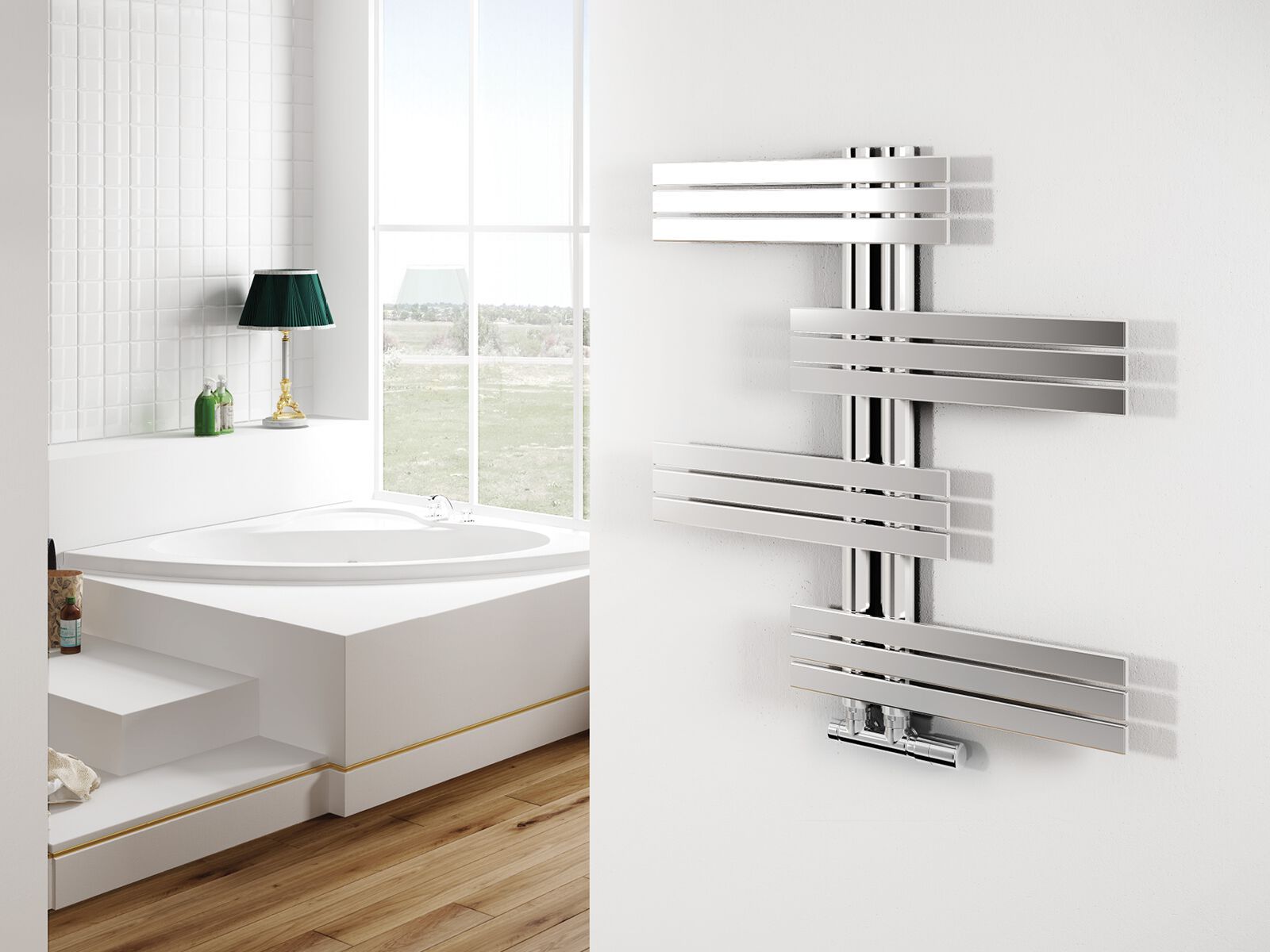 Настенный полотенцесушитель с горячей водой Cordivari Design Inox Style ARCH-00121160 - Вид №3