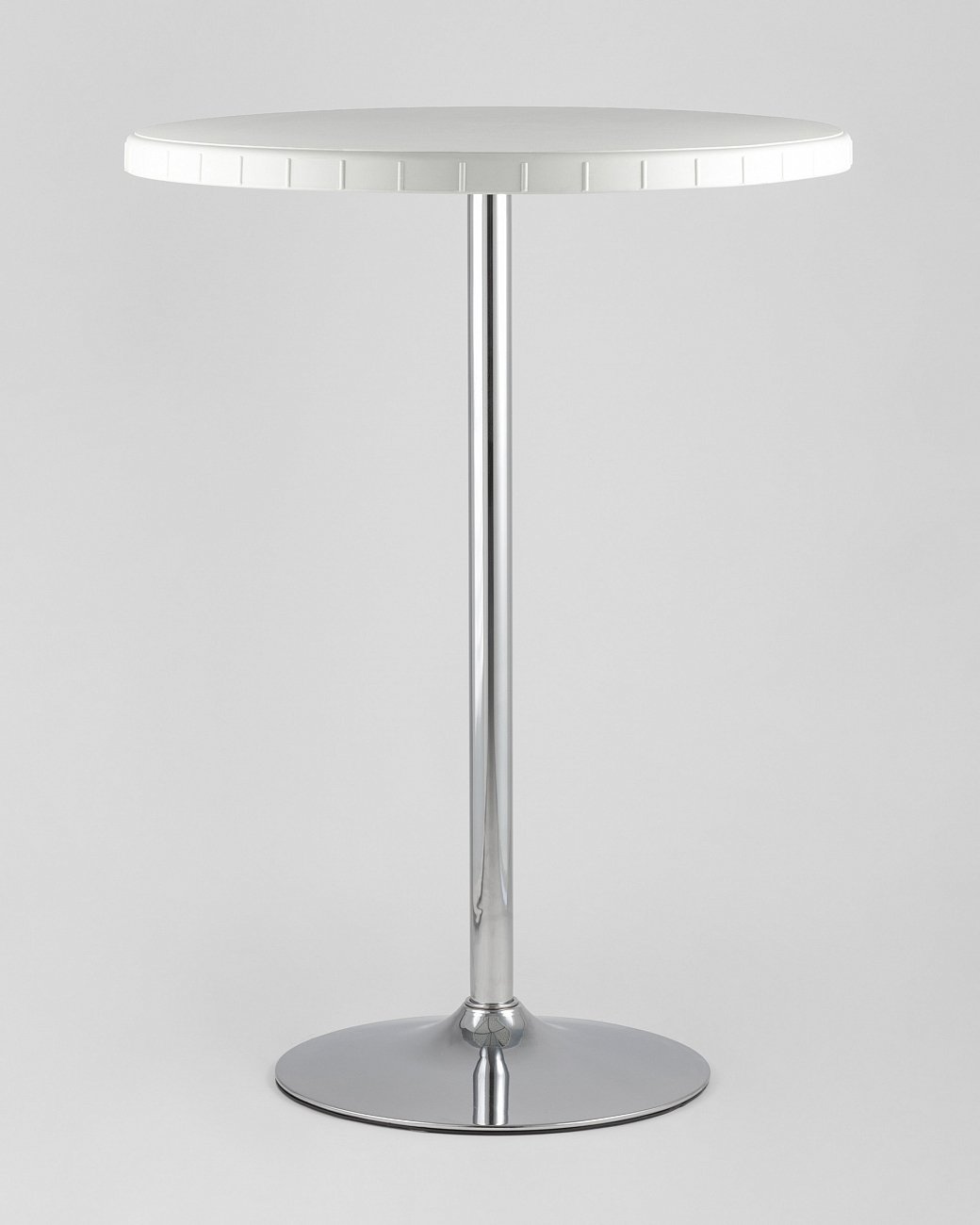 Стол барный круглый белый D 80 см "Кейт" STOOL GROUP  00-3958665 Белый;хром  - Вид №1