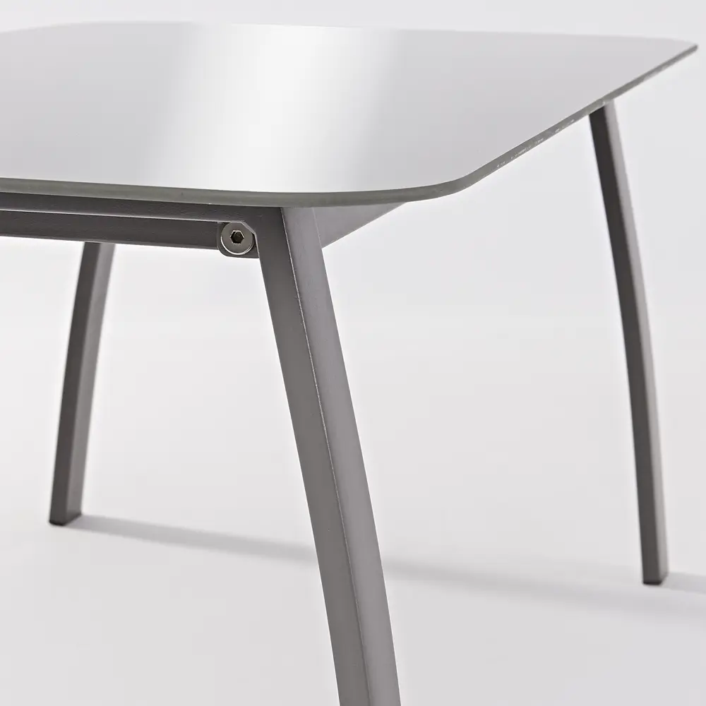 Стол садовый Alma 85x45x35 см сталь/стекло серый Santreyd STLM-2181915 - Вид №3