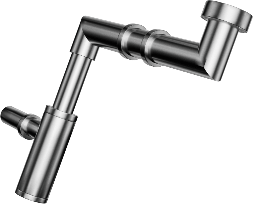A810-S Сифон для бутылок из нержавеющей стали с выносом и удлинительной трубкой
