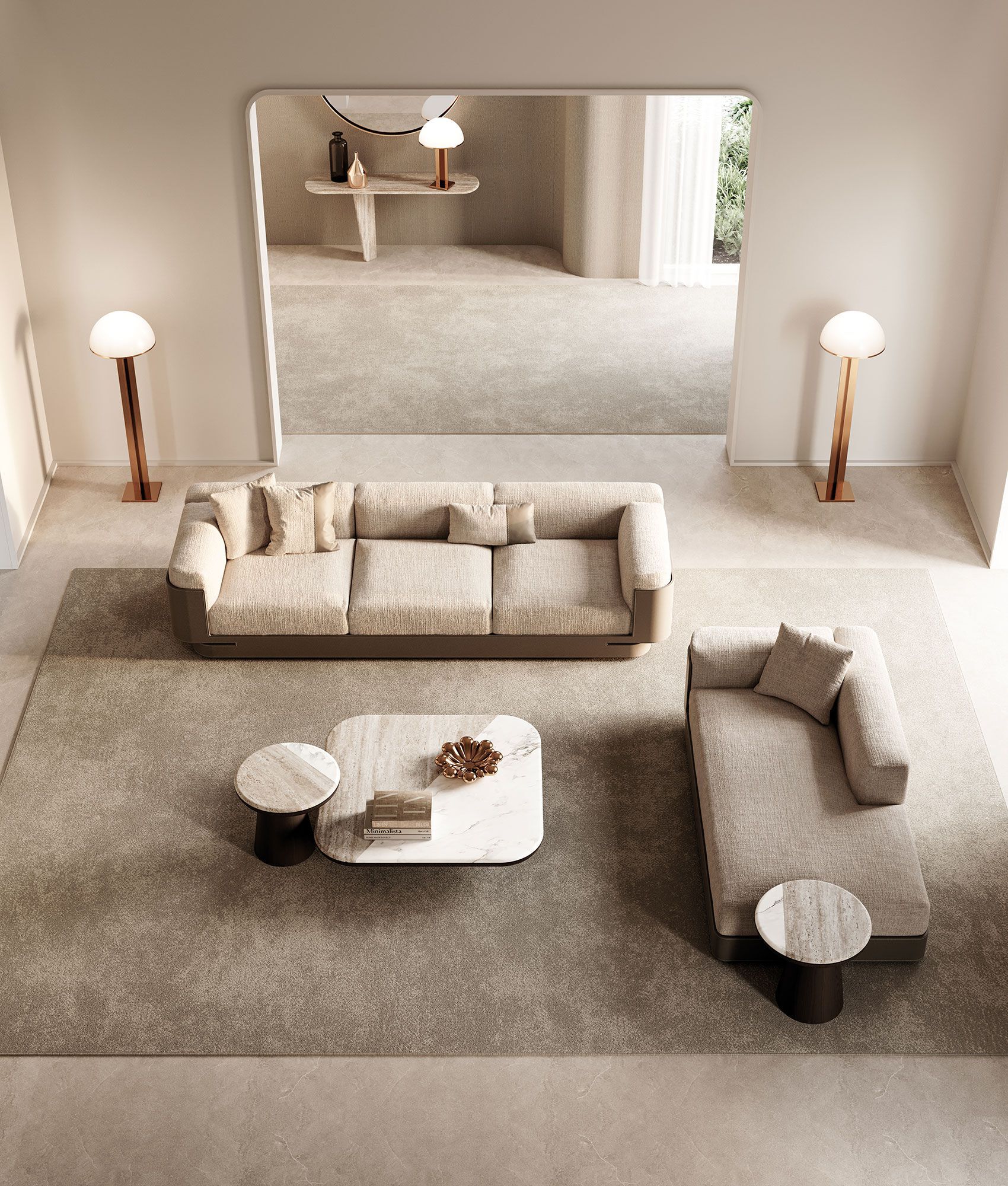 Модульный тканевый диван Vittoria Frigerio NECCHI ARCH-00118463 - Вид №5