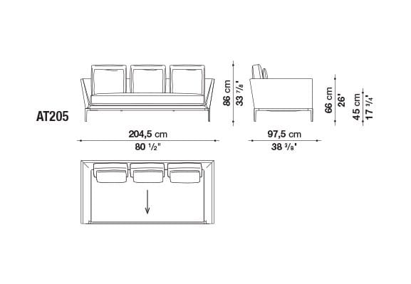 Кожаный диван B&B Italia Атолл ARCH-00112726 - Вид №51