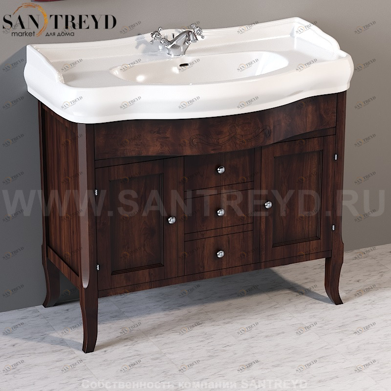 734740 Мебель закрытая под умывальник 100. Retro Kerasan