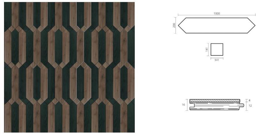 FOGLIE D'ORO Деревянные полы / настенные покрытия для интерьеров Pavimento modulare speciale matita sun-id-1346519 - Вид №1