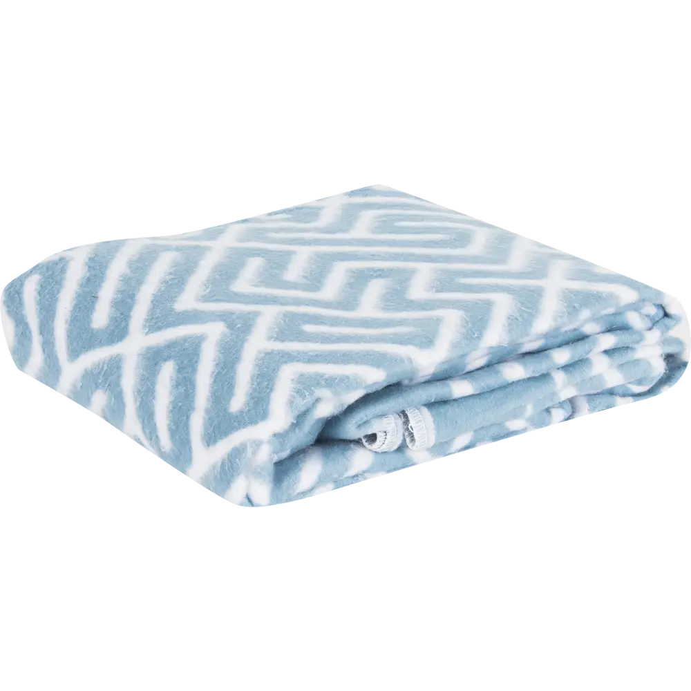 Одеяло, байка, 150х200 см, цвет серый/синий Santreyd STLM-2165219