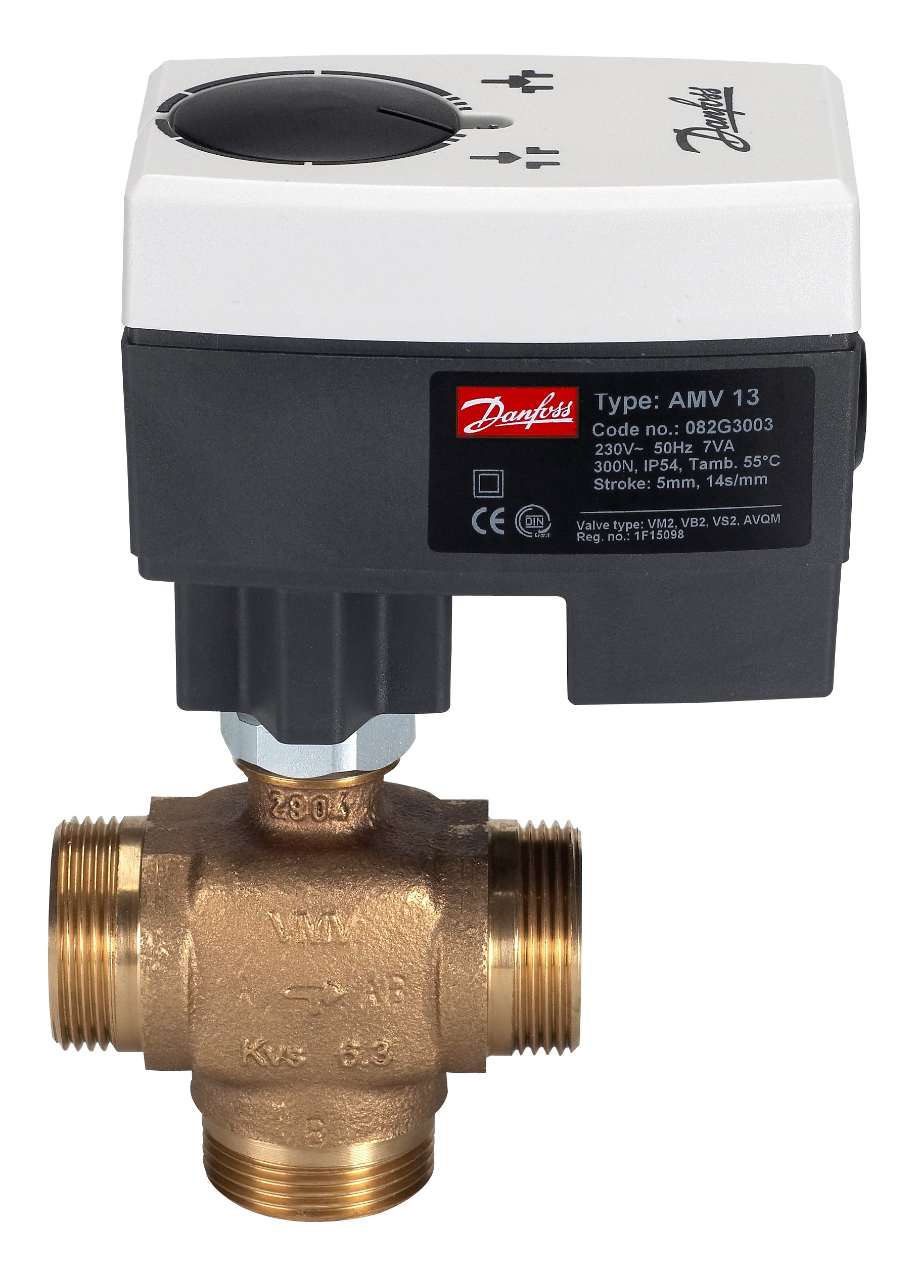 Danfoss Редукторные электроприводы с трехпозиционным управлением AMV 25 SU 230V электропривод 082H3040  - Вид №20