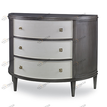 Тумбочка 17581-830-011 Orion Demilune Chest - Grey / Linen Ambella 