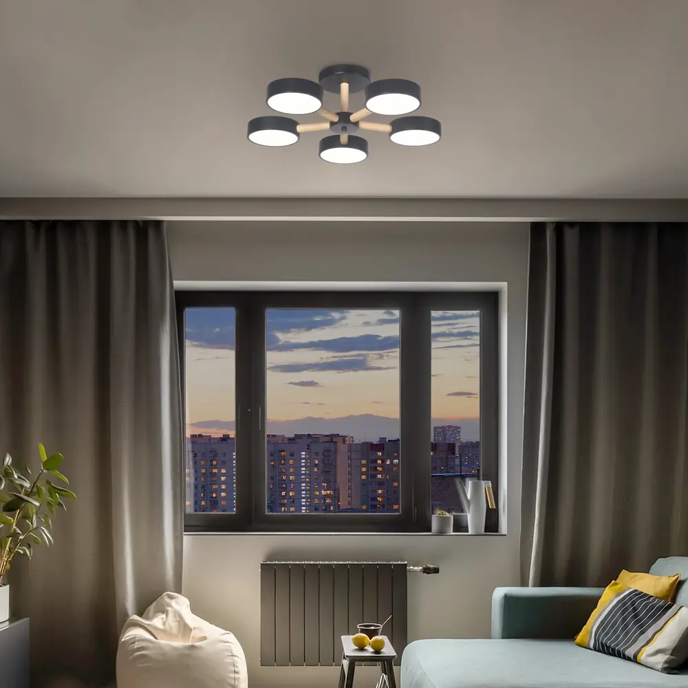 Люстра светодиодная «Scandia» 515917 с пультом управления 28 м² регулируемый белый свет цвет черный RITTER STLM-2003204 - Вид №22