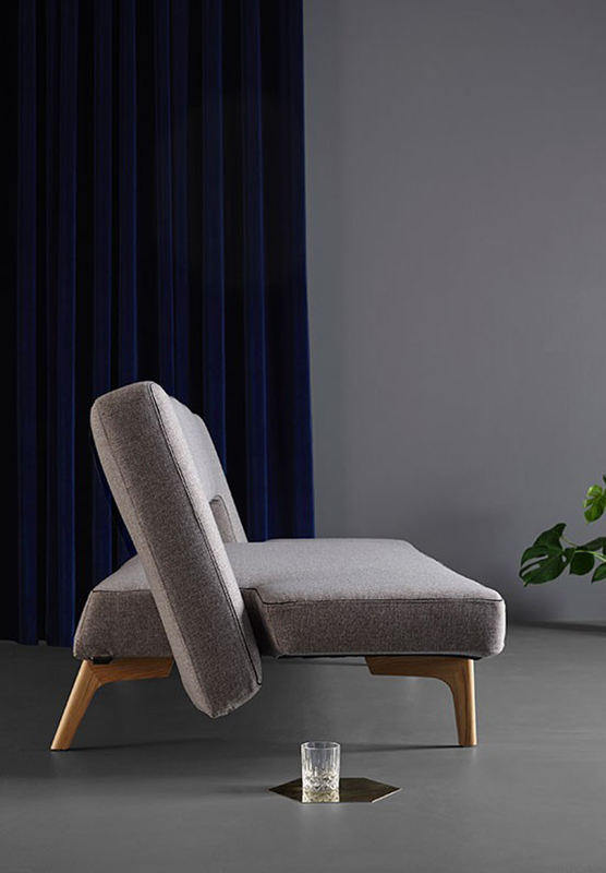 Диван Puzzle Wood с ножками из дуба, серый Innovation Living PUZZLEWOOD521 - Вид №4